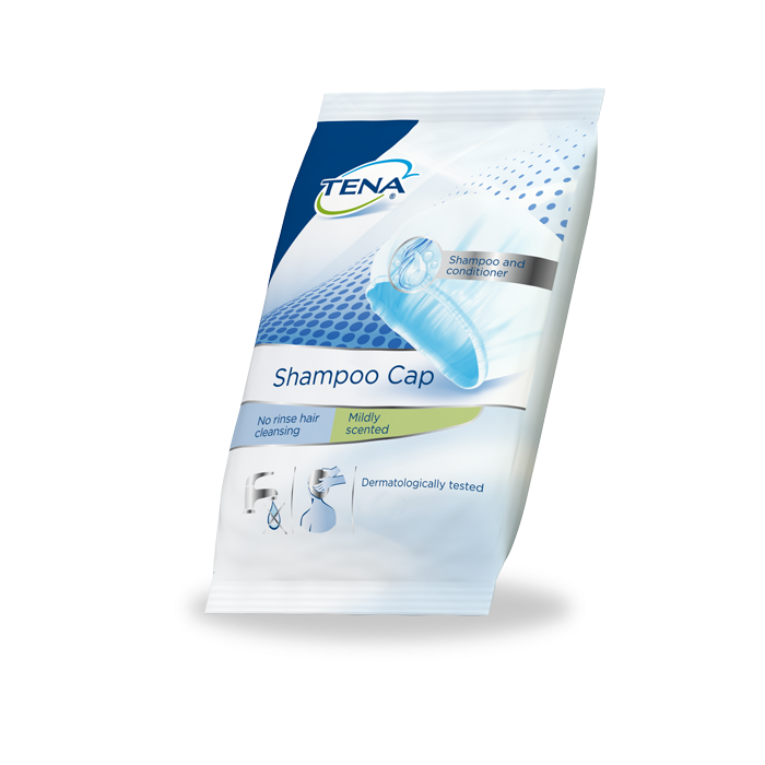 Cuffia TENA Shampoo Cap - kit 2 pezzi