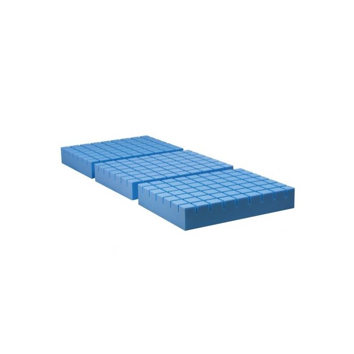 Materasso ventilato antidecubito in poliuretano espanso a tre sezioni altezza cm.14 