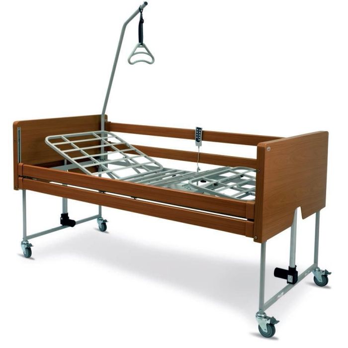Letto Elettrico da degenza per disabili e anziani con rete pieghevole Wimed Bongo 