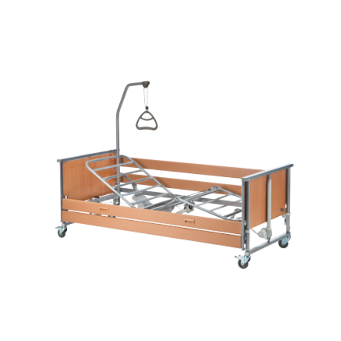 Letto Elettrico Ortopedico con maniglia alzamalati per anziani, disabili e infermi, Medley