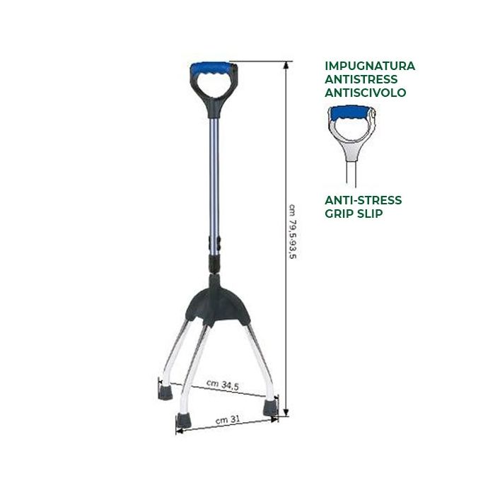 Tripode leggero in acciaio