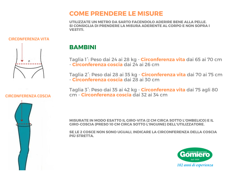 tabella Tabella taglie e misure